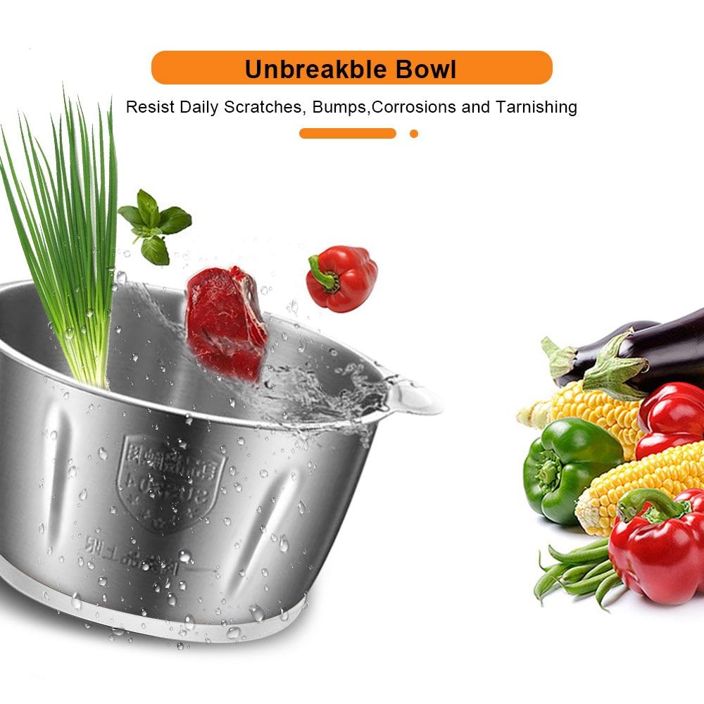 BioloMix 2 Speeds 500W Stainless Steel 2L Capacity Electric Chopper Meat Grinder Mincer Food Processor Slicer | Fugo Best