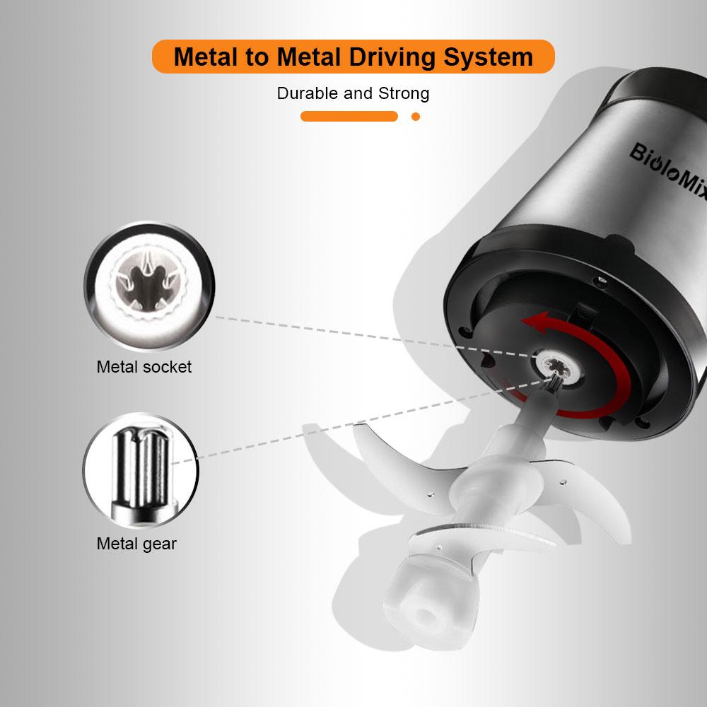 BioloMix 2 Speeds 500W Stainless Steel 2L Capacity Electric Chopper Meat Grinder Mincer Food Processor Slicer | Fugo Best