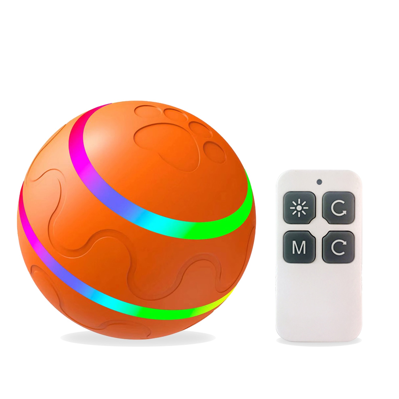 Dog Cat Toys Ball Electric Pet Toys Automatic Rotating Jumping Ball Playing Rolling Ball Roller Ball LED Rolling USB Flash Ball | Fugo Best