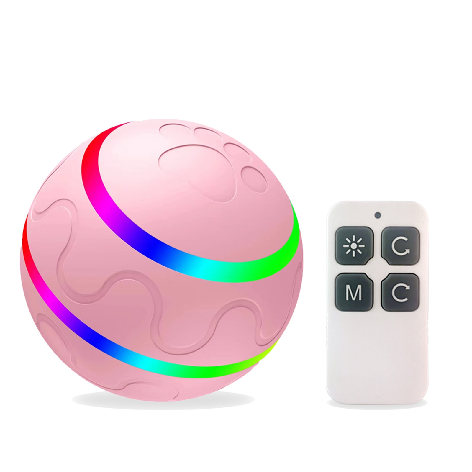 Dog Cat Toys Ball Electric Pet Toys Automatic Rotating Jumping Ball Playing Rolling Ball Roller Ball LED Rolling USB Flash Ball | Fugo Best