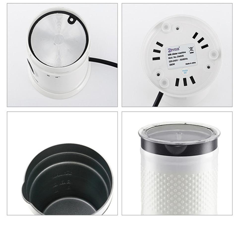 DEVISIB Detachable Milk Frother Electric Steamer Dishwasher Safe for Making Latte Cappuccino Macchiato Warm Milk | Fugo Best