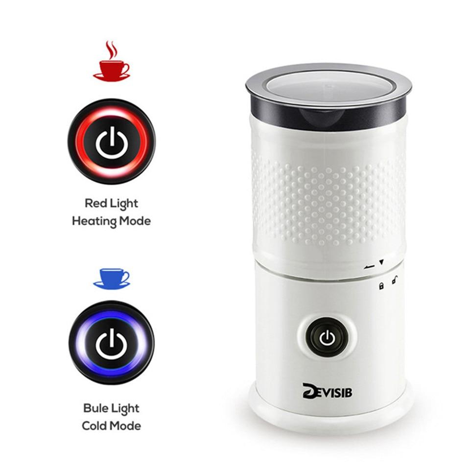 DEVISIB Detachable Milk Frother Electric Steamer Dishwasher Safe for Making Latte Cappuccino Macchiato Warm Milk | Fugo Best
