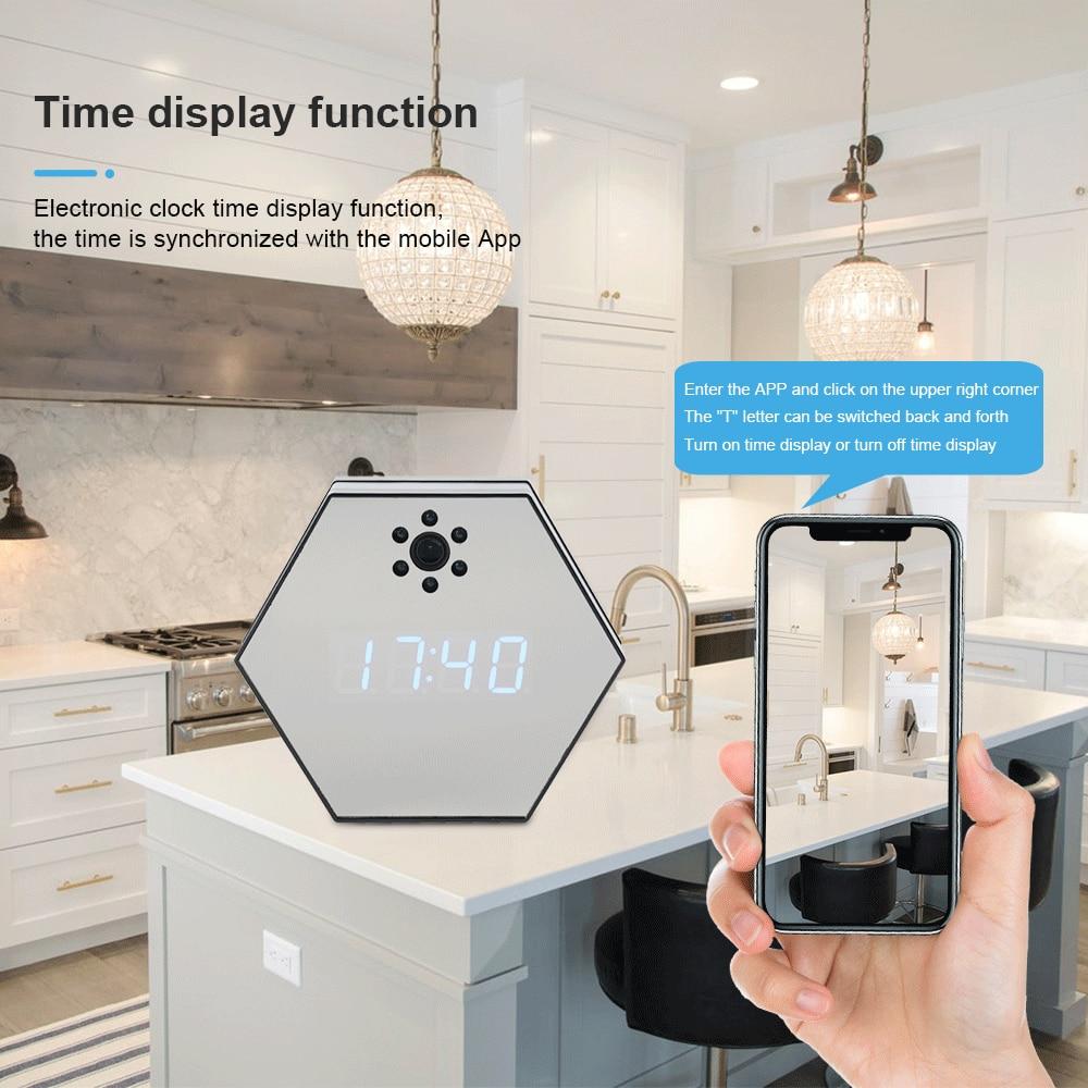 Wall-Mount Digital Clock Camera 1080P Night Light Wireless Monitor Home Secret Invisible Small Cam Hidden TF Security Protect | Fugo Best