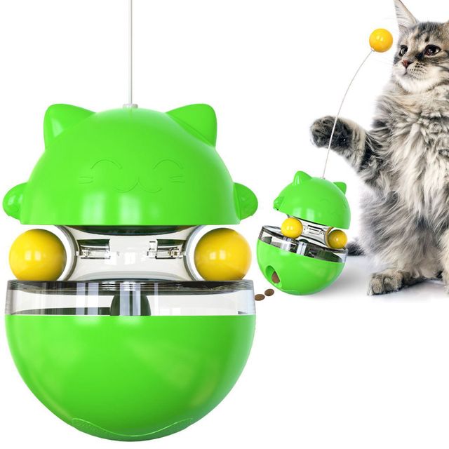 New Fortune Cat Track Antenna Ball Self -relief Leaky Snack Ball Pet Toy Plastic Tumbler Propeller Pet Products Souptoys 2022 | Fugo Best