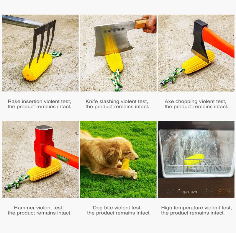 Corn Dog Chew Toy TPR Bite Resistance Simulated Sounding Molar Sticks Nylon Knot Pet Products Dog Accessories 2022 FREE SHIPPING | Fugo Best