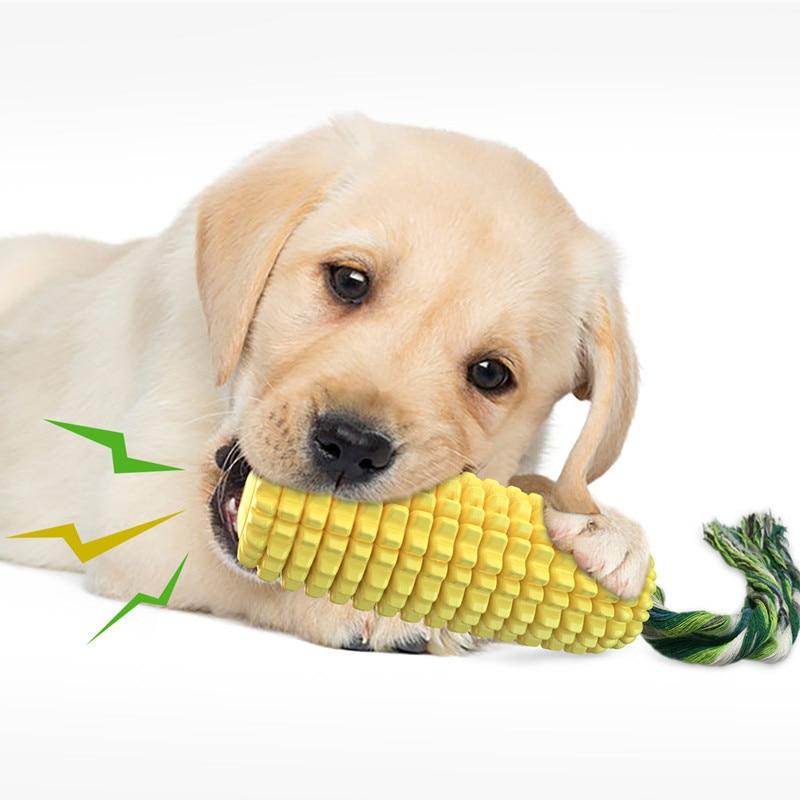 Corn Dog Chew Toy TPR Bite Resistance Simulated Sounding Molar Sticks Nylon Knot Pet Products Dog Accessories 2022 FREE SHIPPING | Fugo Best