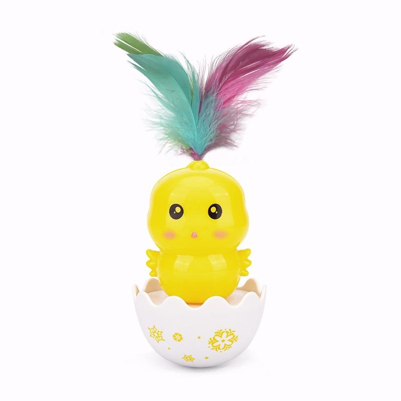Cat Interactive Feather Toys Pet Bumbler Funny Toy Interactive Cats Toys Cat Rolling Teaser Feather Wand Toys Rotating Ball | Fugo Best