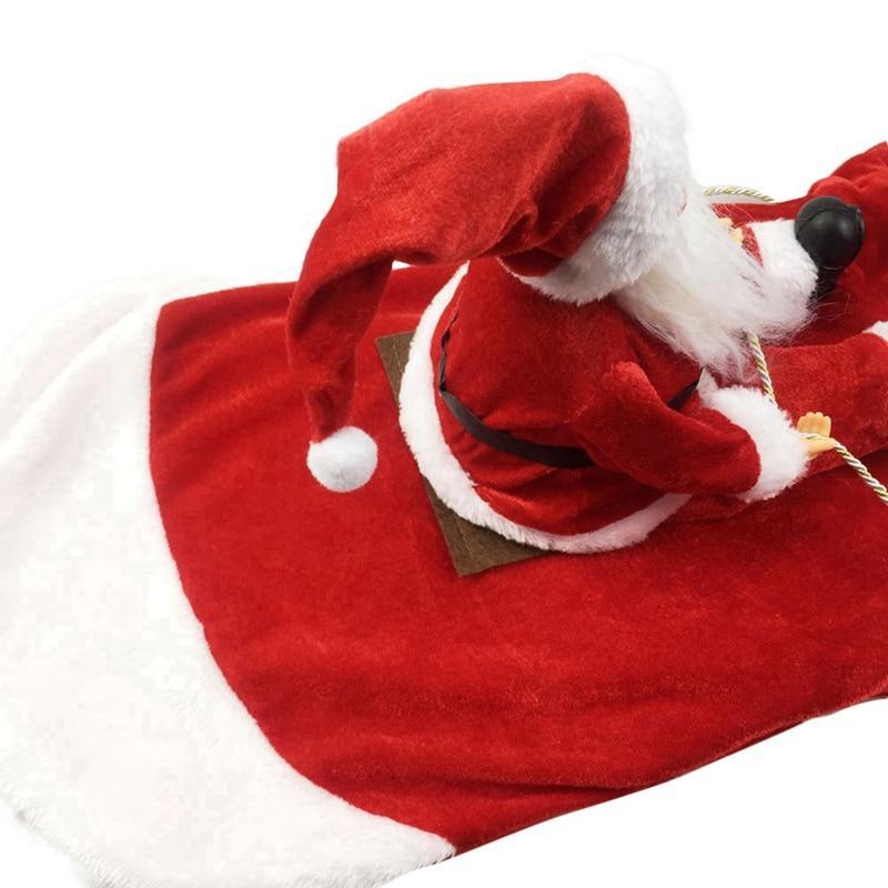 Fun Pet Dog Christmas clothes Santa Claus riding a deer Jacket Coat Pets Christmas Dog Apparel Costumes for Big Dog Small Dog | Fugo Best
