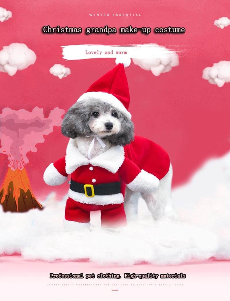 New Fashion Xmas Clothing for Pet Clothes Funny Coat for Dog Christmas Clothes Chihuahua Santa Claus Standing Costume for Cat | Fugo Best