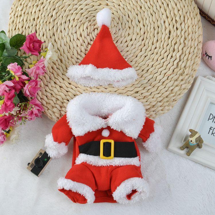 New Fashion Xmas Clothing for Pet Clothes Funny Coat for Dog Christmas Clothes Chihuahua Santa Claus Standing Costume for Cat | Fugo Best