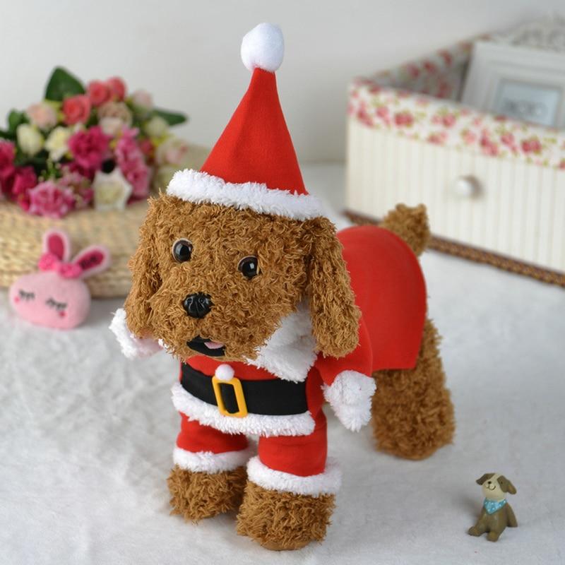 New Fashion Xmas Clothing for Pet Clothes Funny Coat for Dog Christmas Clothes Chihuahua Santa Claus Standing Costume for Cat | Fugo Best