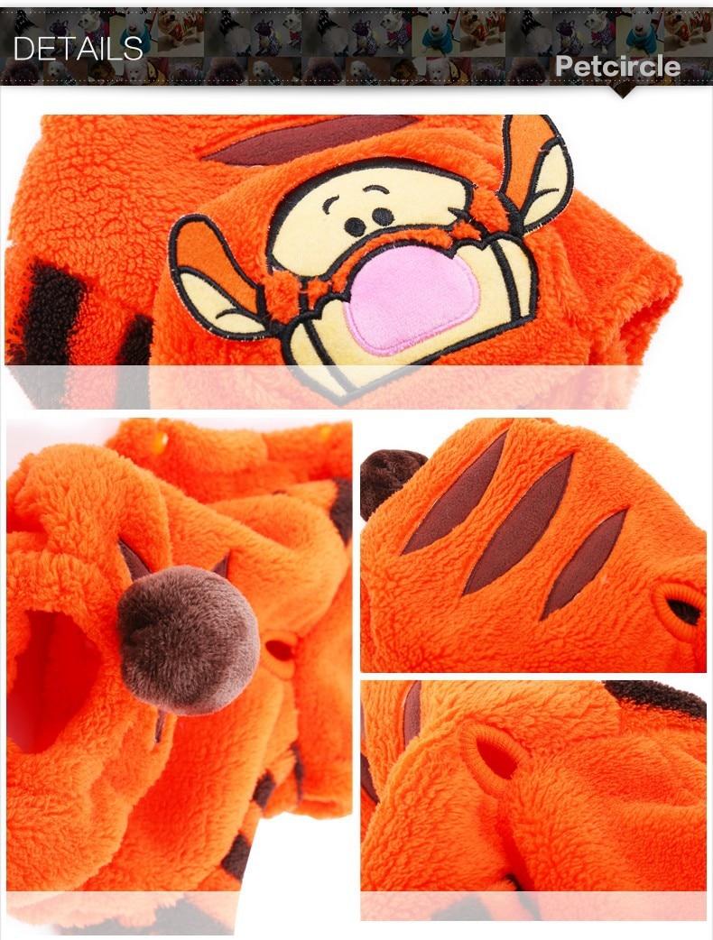 Petcircle New Hot Sale Pet Dog Clothes Tiger Dog Winter Coats Warm Dog Hoodies For Chihuahua Small And Large Dog Costumes | Fugo Best