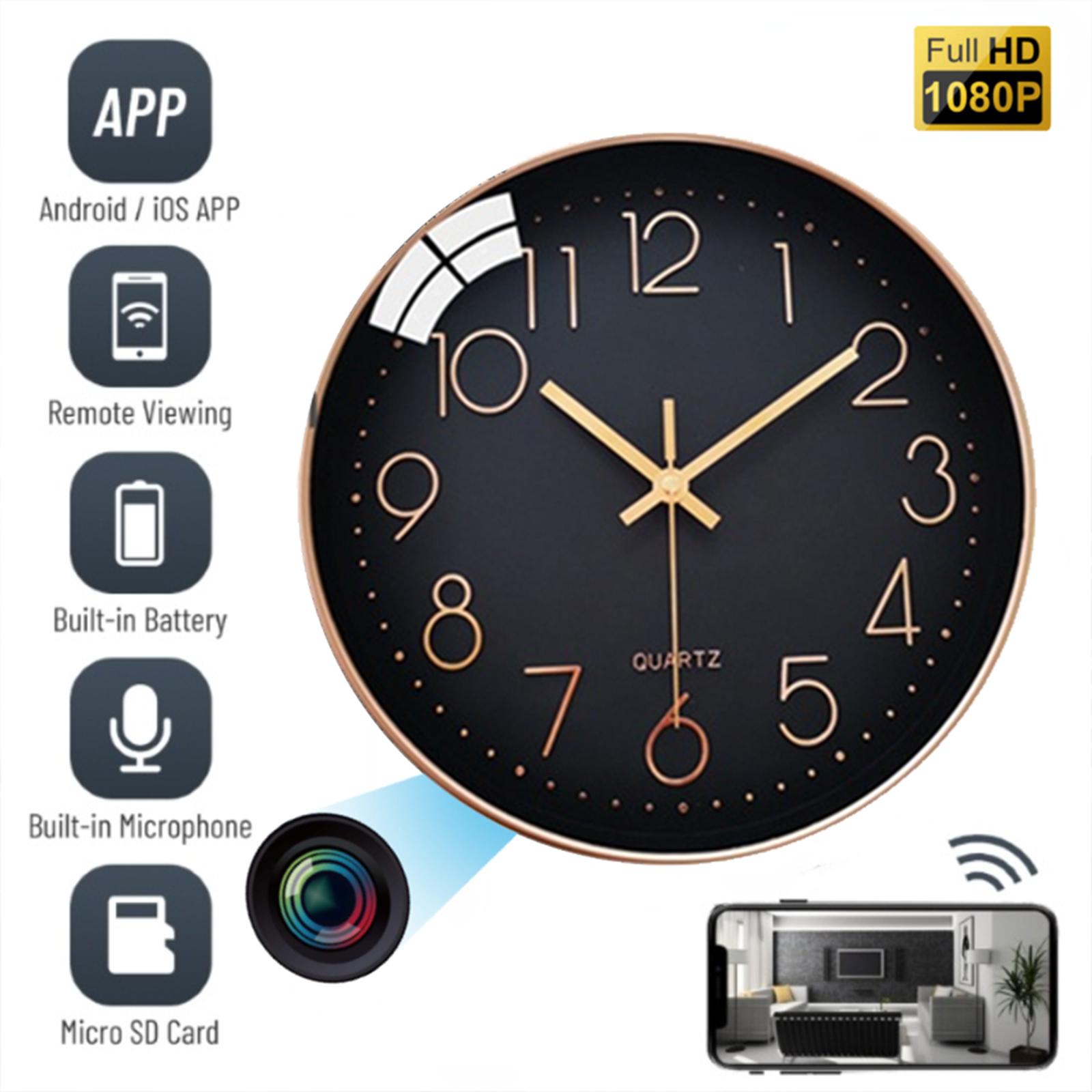 Wifi Wireless Wall Clock Camera 1080P Full HD Mini Camcorder Home Security Night Vision Support Mobile Phone Remote Viewing | Fugo Best