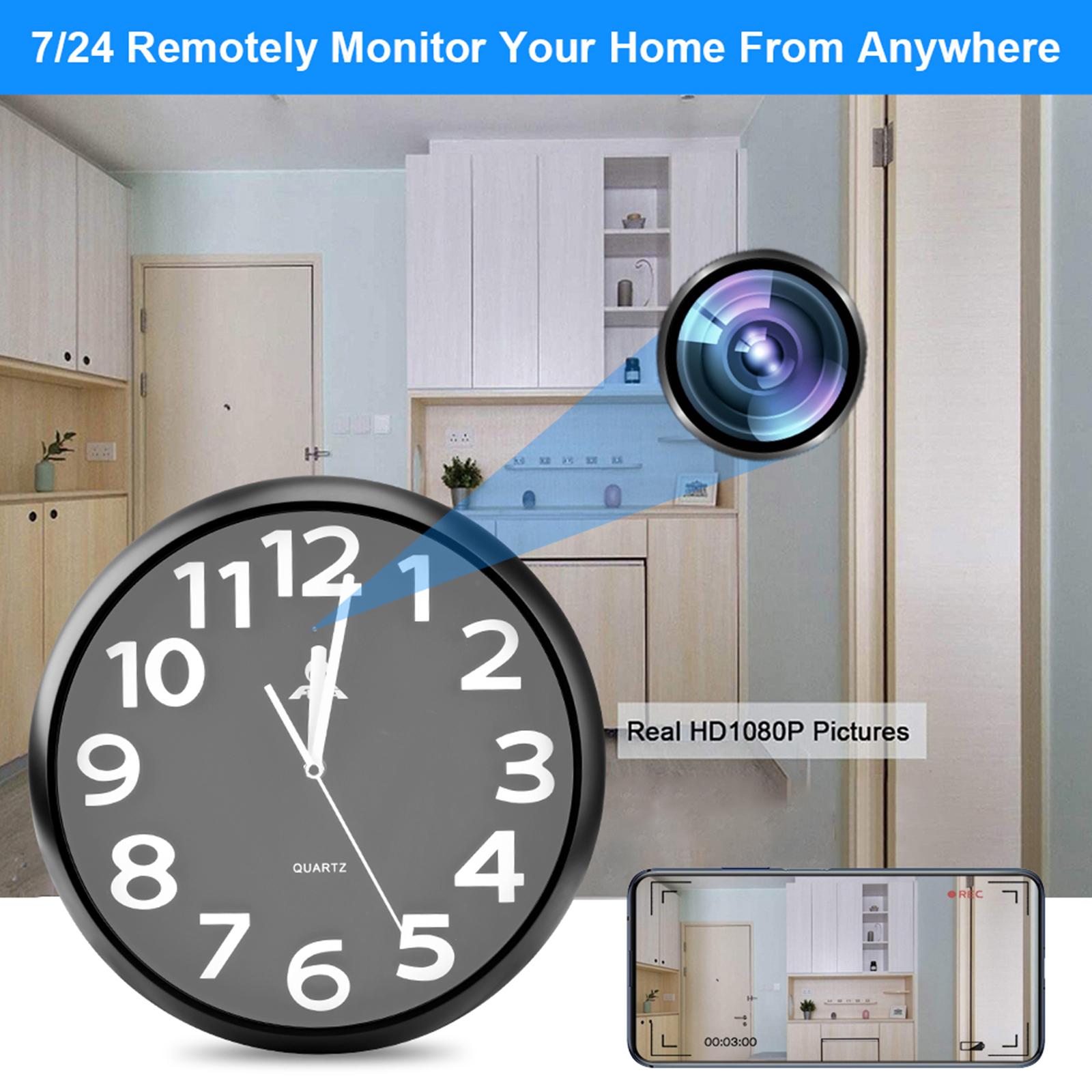 Wifi Wireless Wall Clock Camera 1080P Full HD Mini Camcorder Home Security Night Vision Support Mobile Phone Remote Viewing | Fugo Best
