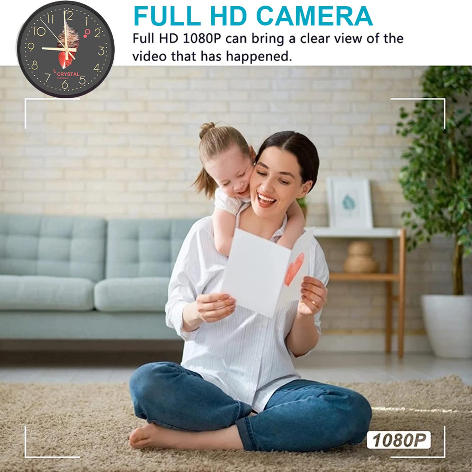 Wifi Wireless Wall Clock Camera 1080P Full HD Mini Camcorder Home Security Night Vision Support Mobile Phone Remote Viewing | Fugo Best