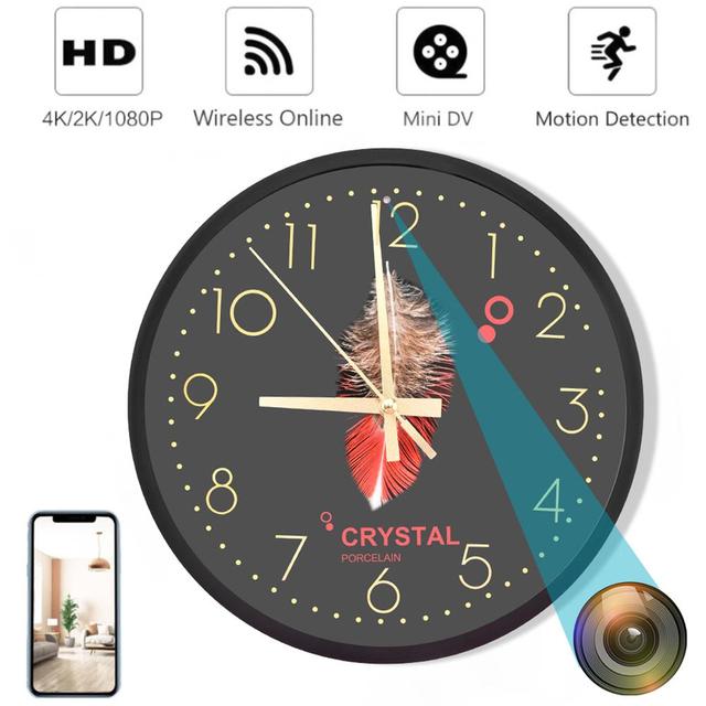 Wifi Wireless Wall Clock Camera 1080P Full HD Mini Camcorder Home Security Night Vision Support Mobile Phone Remote Viewing | Fugo Best