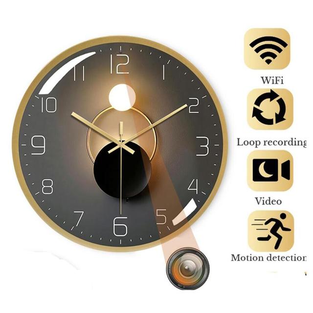 Wifi Wireless Wall Clock Camera 1080P Full HD Mini Camcorder Home Security Night Vision Support Mobile Phone Remote Viewing | Fugo Best