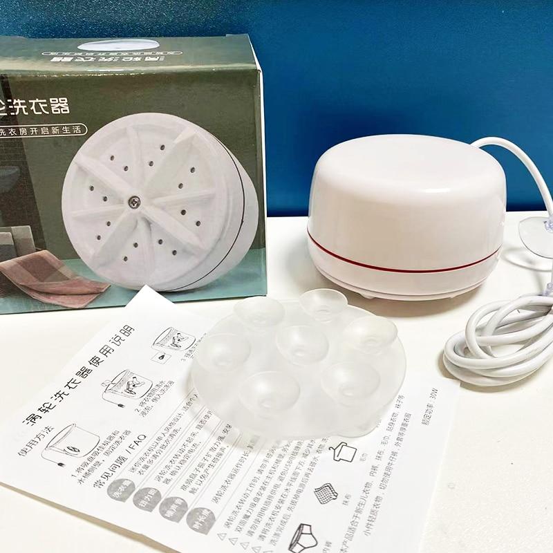 Portable Mini Washing Machine Small Dishwasher Portable Turbo Personal Rotating Washer Convenient Air Bubble Quick Wash Clothes | Fugo Best