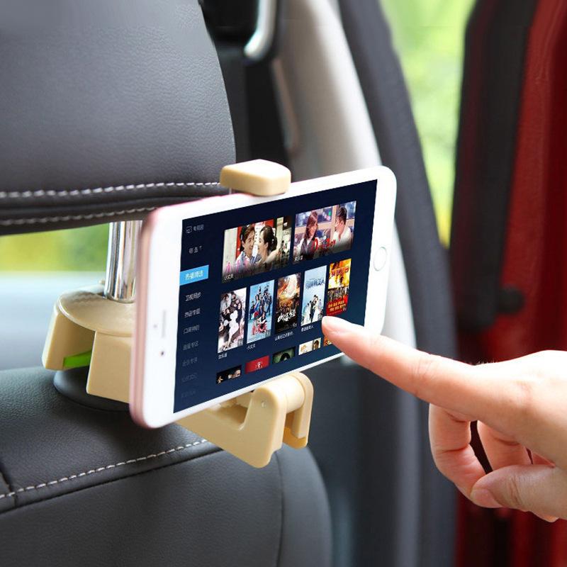 2 in 1 Car Headrest Hook with Phone Holder Seat Back Hanger for Bag Handbag Purse Grocery Cloth Portable Multifunction Clips | Fugo Best