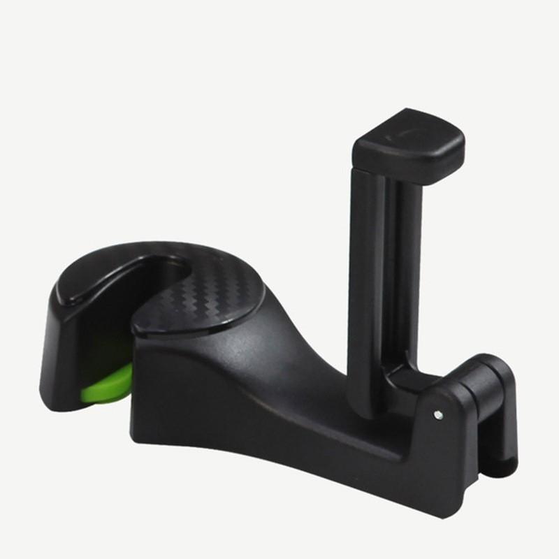 2 in 1 Car Headrest Hook with Phone Holder Seat Back Hanger for Bag Handbag Purse Grocery Cloth Portable Multifunction Clips | Fugo Best