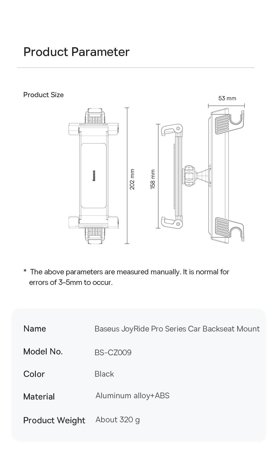 Baseus Phone Holder Tablet Holder in Car Foldable Car Rear Pillow Stand Seat Rear Headrest Mounting Bracket for iPhone iPad | Fugo Best