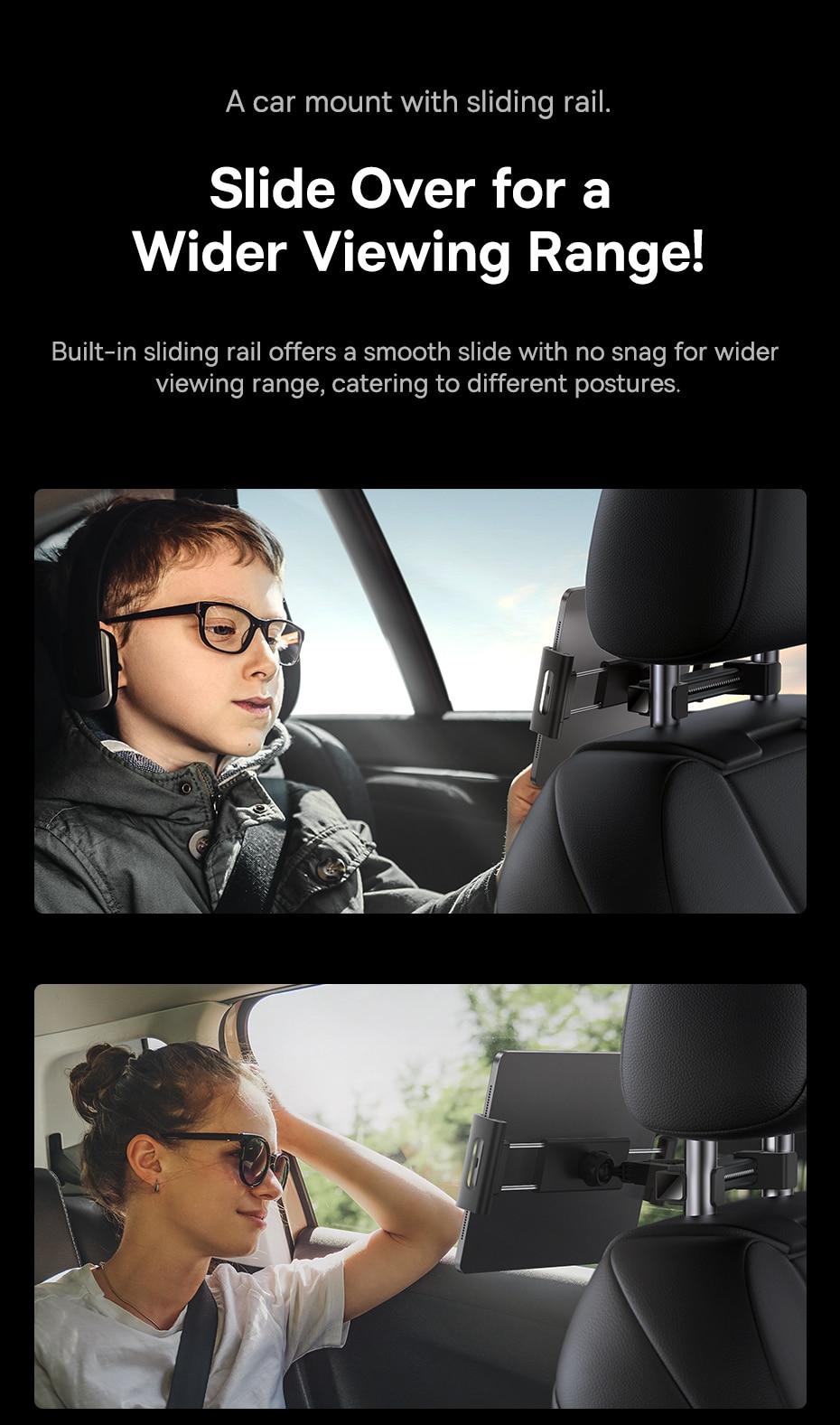Baseus Phone Holder Tablet Holder in Car Foldable Car Rear Pillow Stand Seat Rear Headrest Mounting Bracket for iPhone iPad | Fugo Best