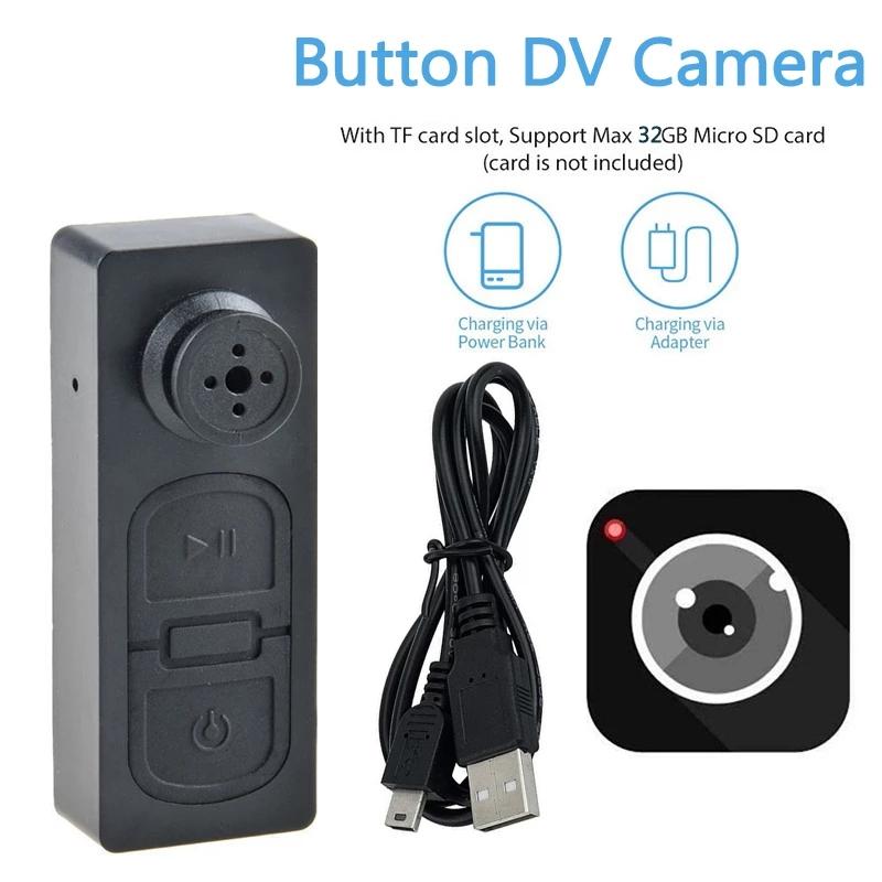 T-Shirt Button Mini Camera 3 In 1 Take Photos Video Audio Recorder Loop Recording Outdoors Micro Camcorders Safety Monitor Cam | Fugo Best