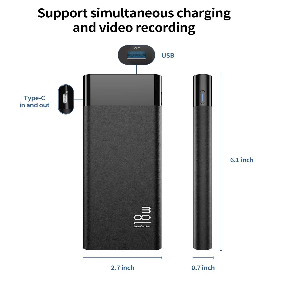 Wireless Power Bank 1080P Wifi Camera Phone Charger 4K HD Video Recorder 10000MAH Battery Powered 18W Fast Charging Ip Camera | Fugo Best