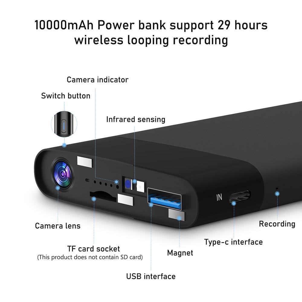 Wireless Power Bank 1080P Wifi Camera Phone Charger 4K HD Video Recorder 10000MAH Battery Powered 18W Fast Charging Ip Camera | Fugo Best