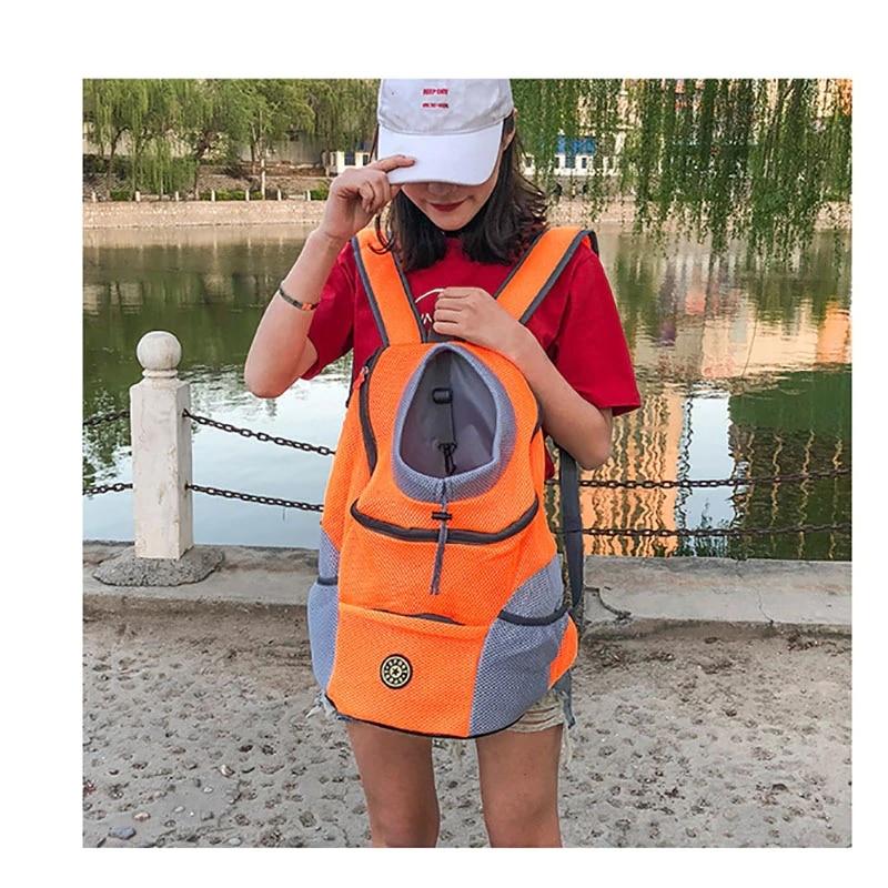 New Double Shoulder Portable Travel Backpack Outdoor Pet Dog Carrier Bag Pet Dog Front Bag Breathable Mesh Cat Shoulders Bag | Fugo Best