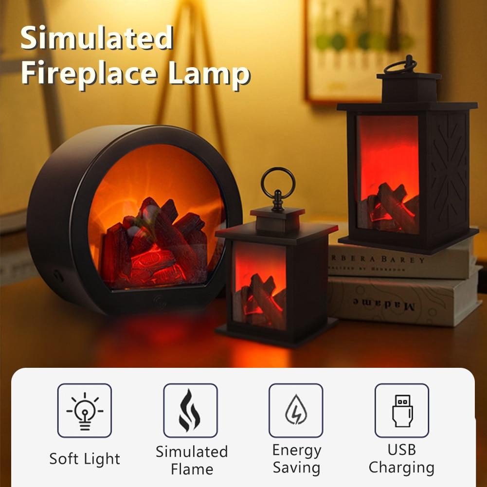 Home Hotel Simulated LED Fireplace Decorative Lamp Mini Camera Wifi Remote Control Desk Decor HD Security Video Surveillance Cam | Fugo Best