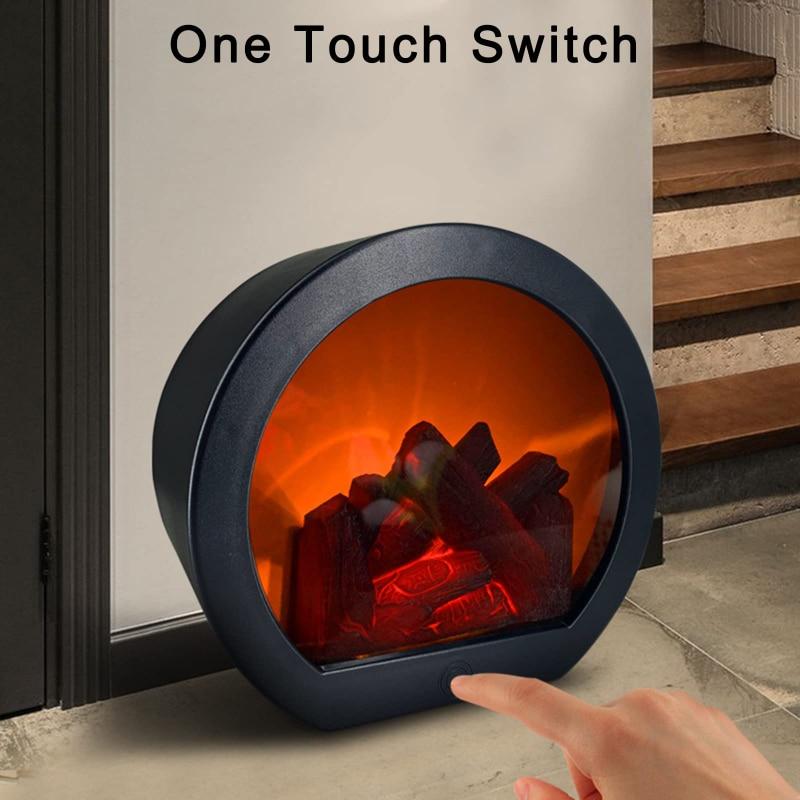 Home Hotel Simulated LED Fireplace Decorative Lamp Mini Camera Wifi Remote Control Desk Decor HD Security Video Surveillance Cam | Fugo Best