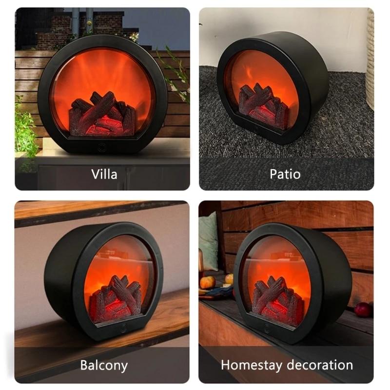 Home Hotel Simulated LED Fireplace Decorative Lamp Mini Camera Wifi Remote Control Desk Decor HD Security Video Surveillance Cam | Fugo Best