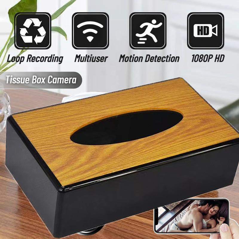 1080P HD Acrylic Desk Tissue Box Mini Camera Home Video Security Surveillance Camera Video Recorders Wifi Remote Monitoring | Fugo Best