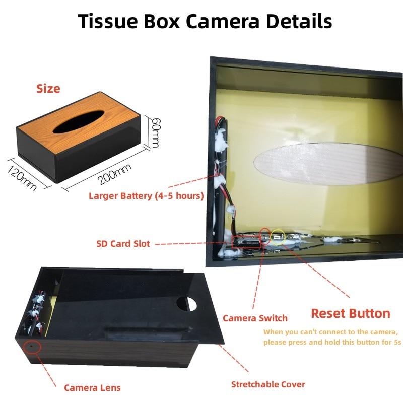 1080P HD Acrylic Desk Tissue Box Mini Camera Home Video Security Surveillance Camera Video Recorders Wifi Remote Monitoring | Fugo Best