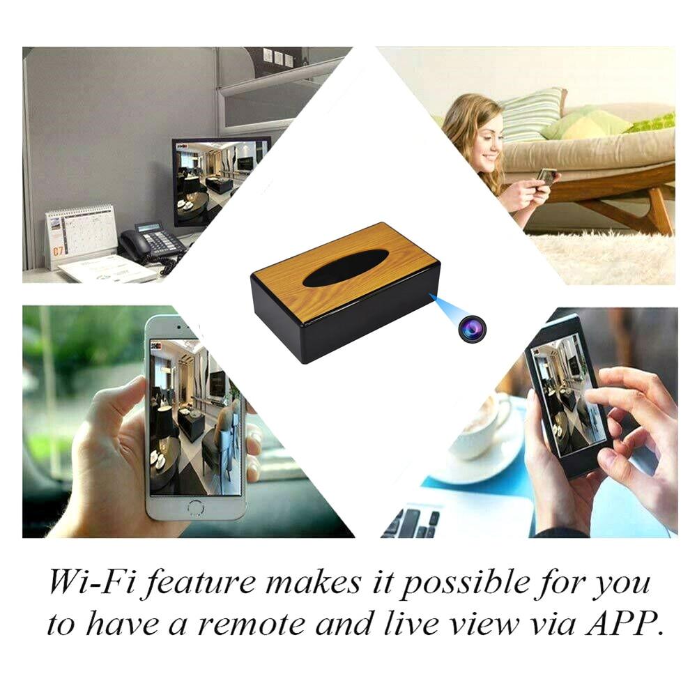 1080P HD Acrylic Desk Tissue Box Mini Camera Home Video Security Surveillance Camera Video Recorders Wifi Remote Monitoring | Fugo Best