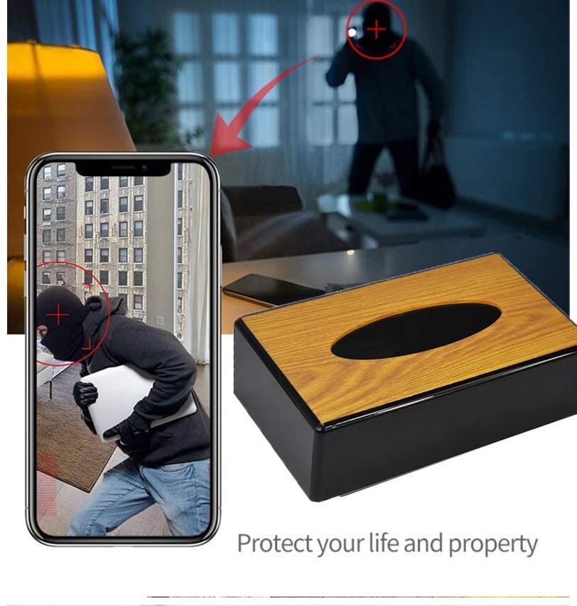 1080P HD Acrylic Desk Tissue Box Mini Camera Home Video Security Surveillance Camera Video Recorders Wifi Remote Monitoring | Fugo Best