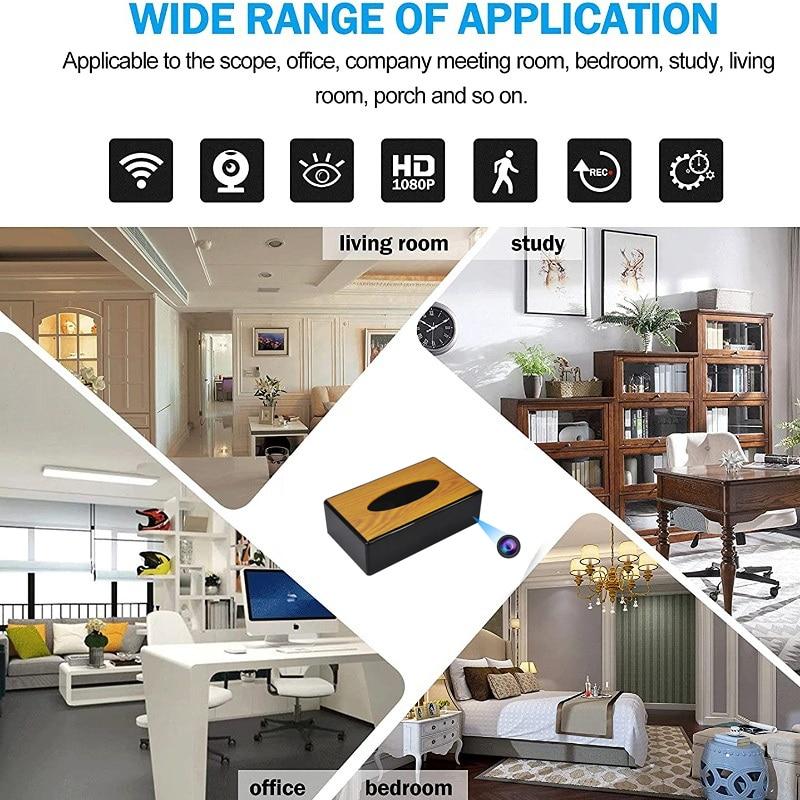 1080P HD Acrylic Desk Tissue Box Mini Camera Home Video Security Surveillance Camera Video Recorders Wifi Remote Monitoring | Fugo Best