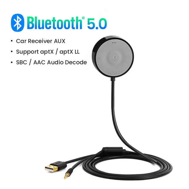 UGREEN Bluetooth 5.0 Car Kit Receiver aptX LL Wireless 3.5 AUX Adapter for Car Speaker USB Bluetooth 3.5mm Jack Audio Receiver | Fugo Best