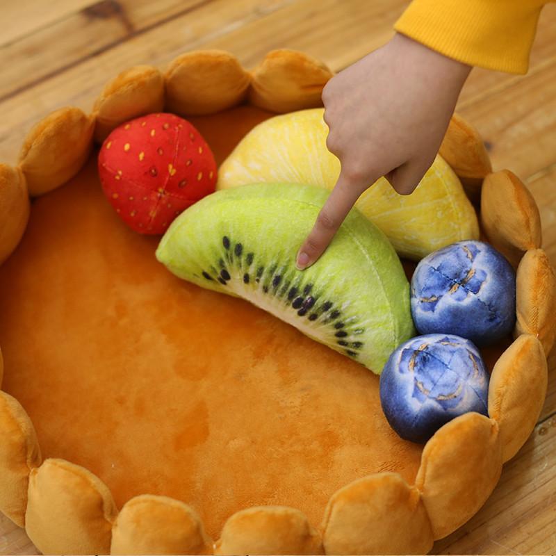 Fruit Tart Cute Dog Cat Bed Cotton Cake Roll Shaped Pet Basket for Cats Funny Kitten Washable Sleep Cave Nest Warm Cozy Cushion | Fugo Best