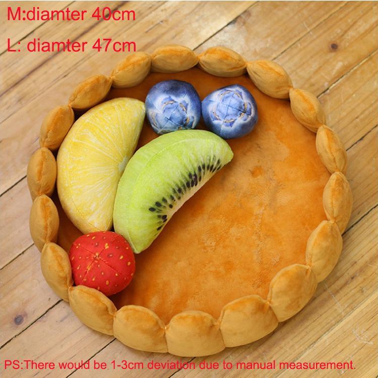 Fruit Tart Cute Dog Cat Bed Cotton Cake Roll Shaped Pet Basket for Cats Funny Kitten Washable Sleep Cave Nest Warm Cozy Cushion | Fugo Best