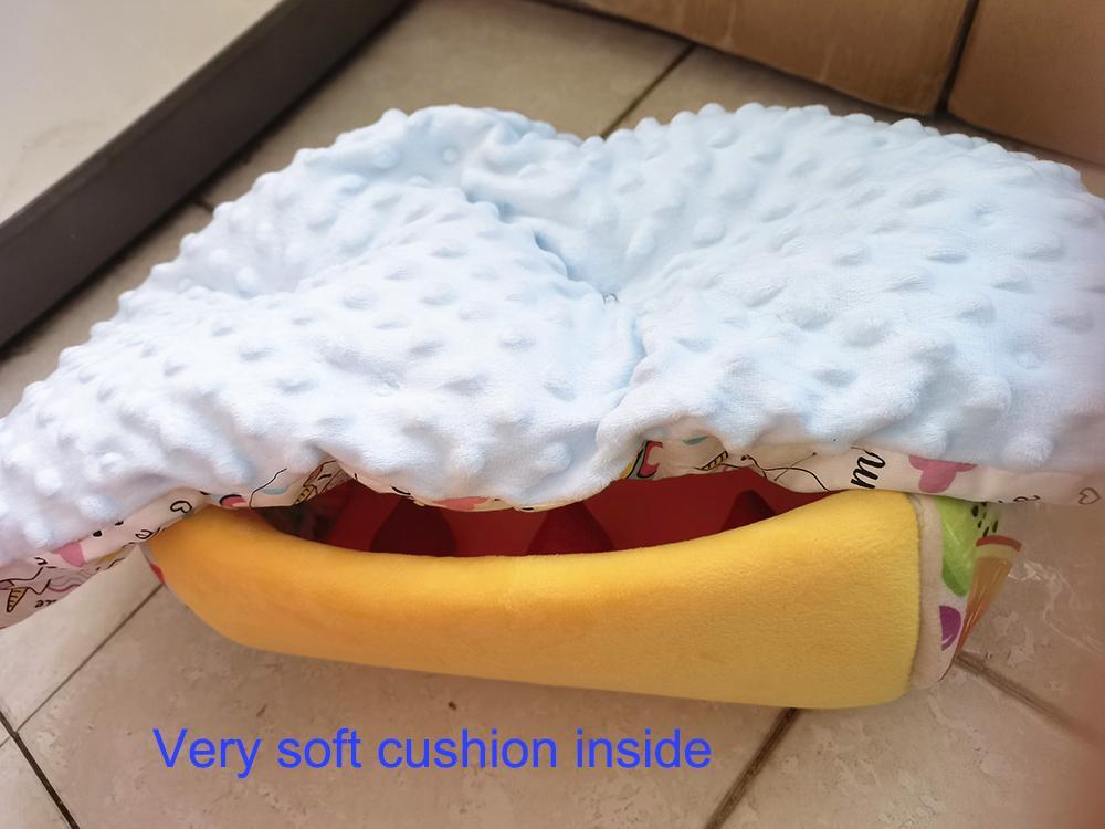 Fruit Tart Cute Dog Cat Bed Cotton Cake Roll Shaped Pet Basket for Cats Funny Kitten Washable Sleep Cave Nest Warm Cozy Cushion | Fugo Best