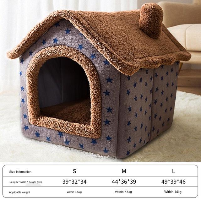 Luxury Cozy Dog Puppy House Fleece Heating Calming Pet Cat Bed with Mattress Fluffy Pet Sofa Mat Dog Cushion Poodle Well Made XL | Fugo Best