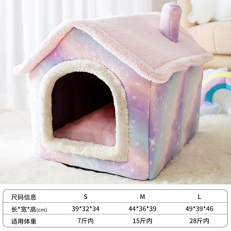 Luxury Cozy Dog Puppy House Fleece Heating Calming Pet Cat Bed with Mattress Fluffy Pet Sofa Mat Dog Cushion Poodle Well Made XL | Fugo Best