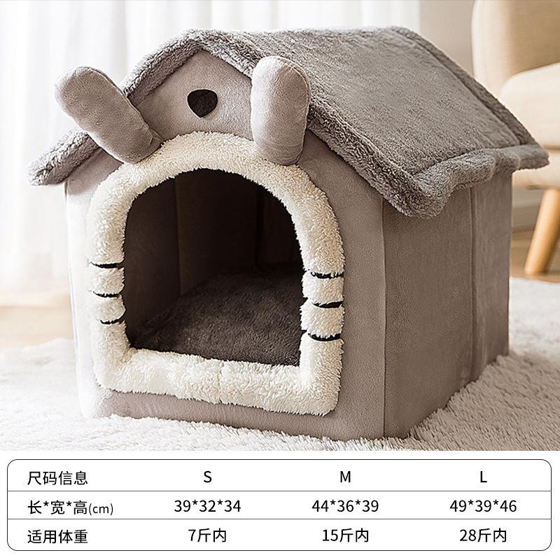 Luxury Cozy Dog Puppy House Fleece Heating Calming Pet Cat Bed with Mattress Fluffy Pet Sofa Mat Dog Cushion Poodle Well Made XL | Fugo Best
