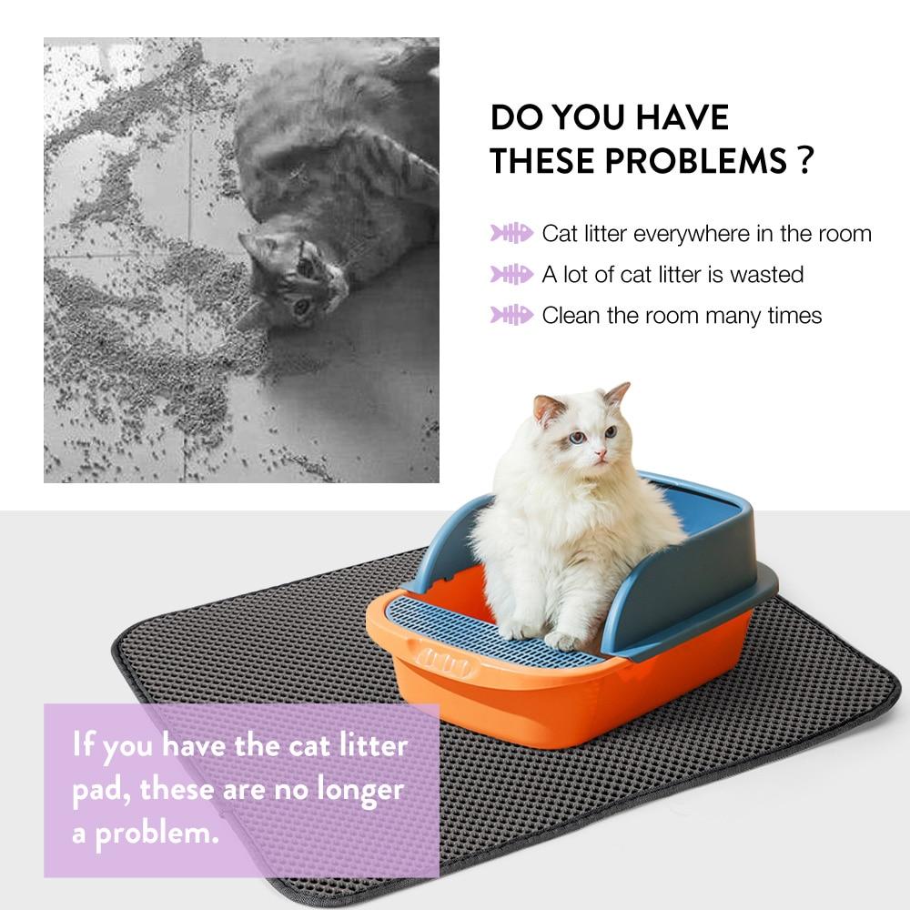 Cat Litter Mat EVA Double-Layer Cat mat Litter Trapper Mats with Waterproof Bottom Layer non-slip pet litter Cat Bed mat | Fugo Best