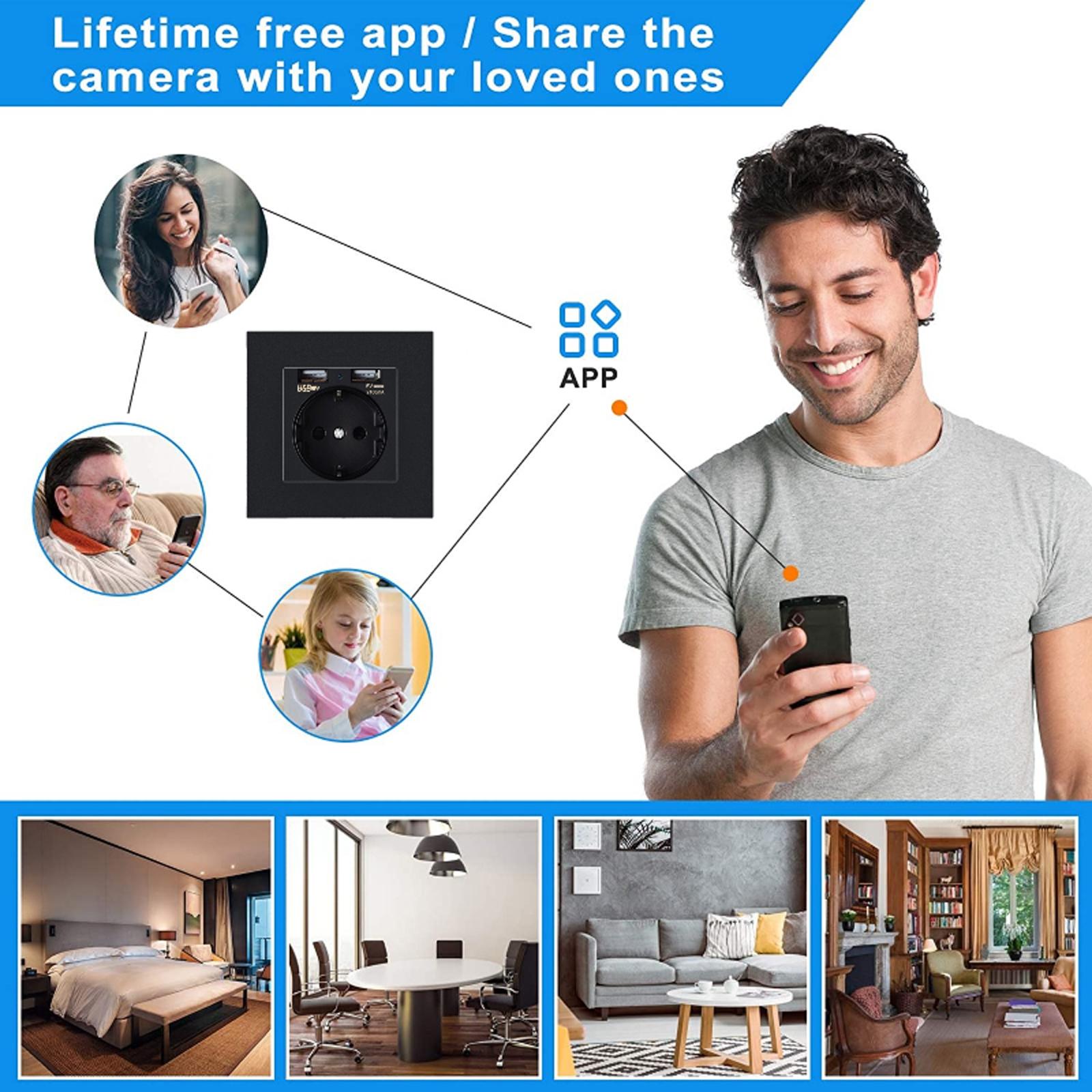 1080P HD Mini Wireless Camera Wifi Wall Socket Plug Smart Home Surveillance Portable IP Remote Monitoring Invisible Espia Cam | Fugo Best