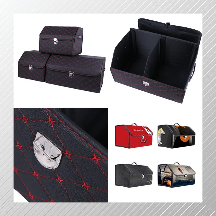 Collapsible Car Trunk Storage Box High Capacity Organizer In The Car PU Leather Trunk Tool Box Auto Accessories Storage Bag | Fugo Best