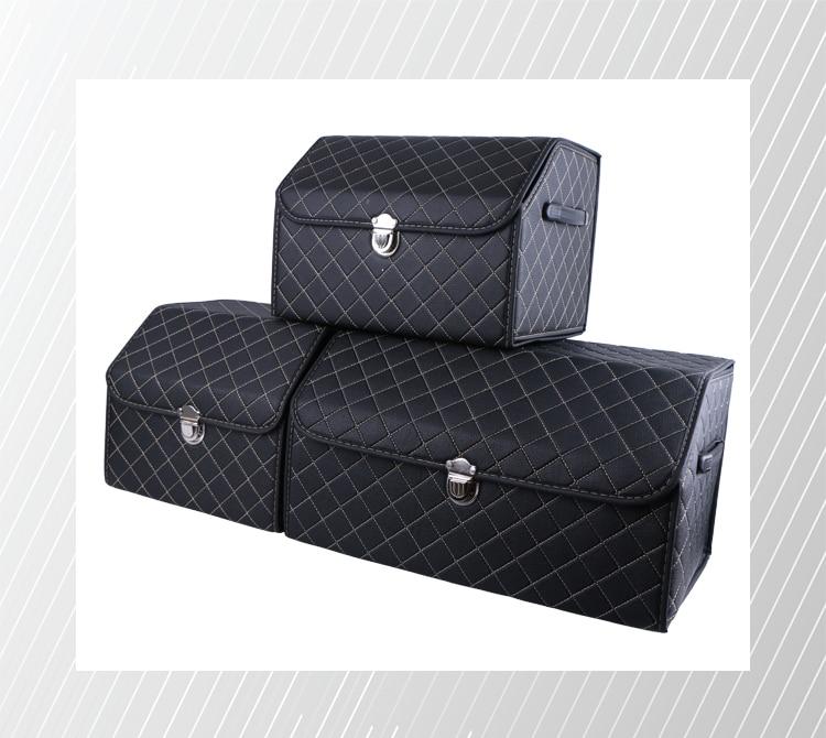 Collapsible Car Trunk Storage Box High Capacity Organizer In The Car PU Leather Trunk Tool Box Auto Accessories Storage Bag | Fugo Best
