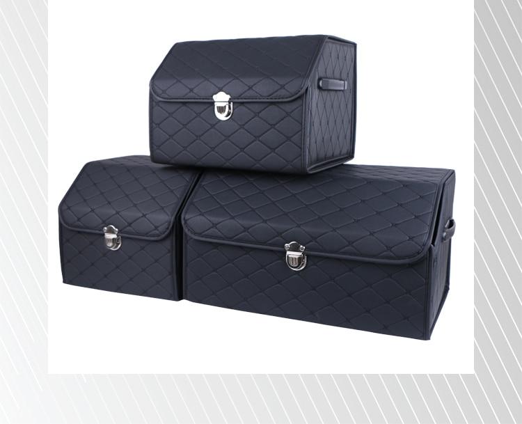 Collapsible Car Trunk Storage Box High Capacity Organizer In The Car PU Leather Trunk Tool Box Auto Accessories Storage Bag | Fugo Best
